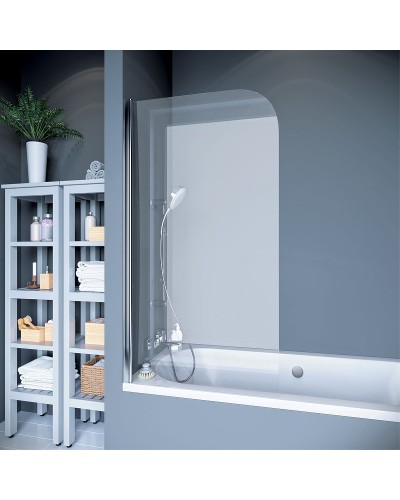 Шторка на ванну Koller Pool Waterfall Line 75 L QP93 профиль Хром стекло прозрачное