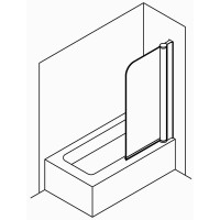 Шторка на ванну Koller Pool Aqua Line 75 MP93 профиль Хром стекло прозрачное