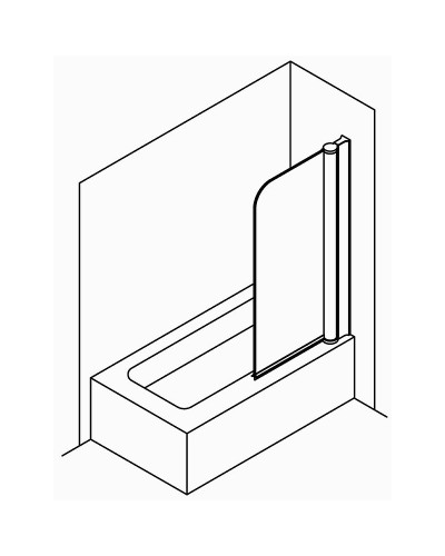 Шторка на ванну Koller Pool Aqua Line 75 MP93 профиль Хром стекло прозрачное