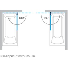 Шторка на ванну Koller Pool Aqua Line 75 MP93 профиль Хром стекло прозрачное