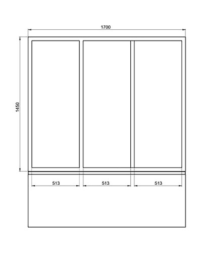 Шторка на ванну Creto Avalon 1.0 170 SH00064 профиль Белый стекло прозрачное