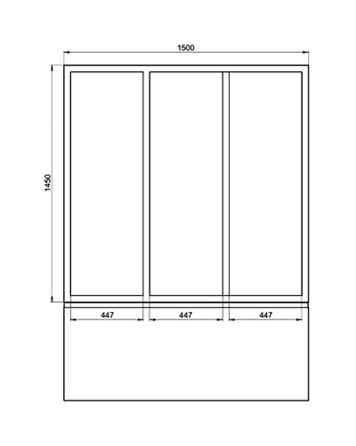 Шторка на ванну Creto Avalon 3.0 150 SH00066 профиль Белый стекло прозрачное