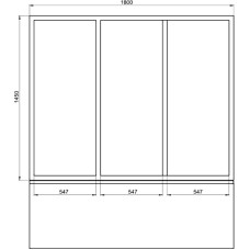 Шторка на ванну Creto Avalon 8.0 180 SH00071 профиль Белый стекло прозрачное