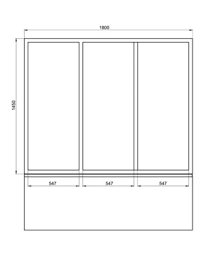 Шторка на ванну Creto Avalon 8.0 180 SH00071 профиль Белый стекло прозрачное