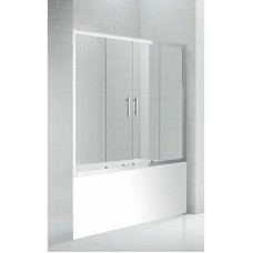 Шторка для ванны 150 см Cezares ECO-O-VF-2-150/145-P-Cr текстурное стекло