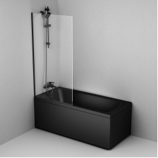 Шторка на ванну AM.PM Gem 80 W90BS-080-140BT профиль Черный матовый стекло прозрачное