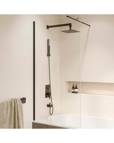 Шторка на ванну RGW Screens SC-051B 70х150 351105107-14 профиль Черный стекло прозрачное