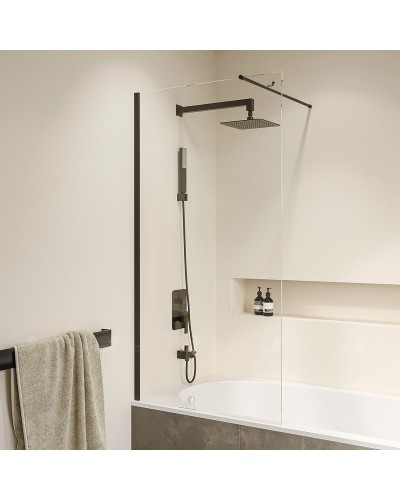 Шторка на ванну RGW Screens SC-051B 70х150 351105107-14 профиль Черный стекло прозрачное