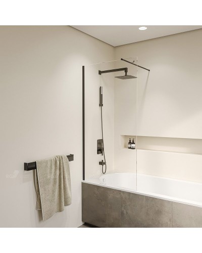 Шторка на ванну RGW Screens SC-051B 70х150 351105107-14 профиль Черный стекло прозрачное