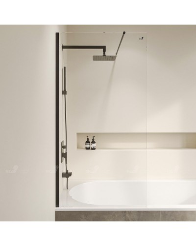 Шторка на ванну RGW Screens SC-051B 90х150 351105109-14 профиль Черный стекло прозрачное