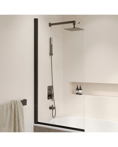 Шторка на ванну RGW Screens SC-109B 80х150 411110908-14 профиль Черный стекло прозрачное