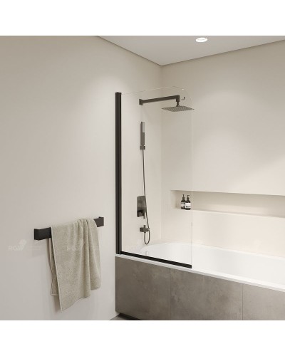 Шторка на ванну RGW Screens SC-109B 80х150 411110908-14 профиль Черный стекло прозрачное