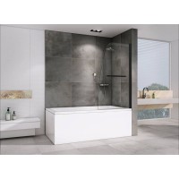 Шторка на ванну Abber Ewiges Wasser AG50080B профиль Черный стекло прозрачное