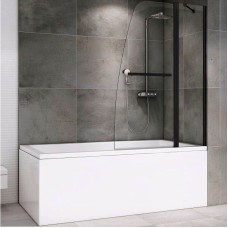 Шторка на ванну Abber Ewiges Wasser AG50100B профиль Черный стекло прозрачное