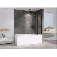 Шторка на ванну Abber Ewiges Wasser AG50100B профиль Черный стекло прозрачное