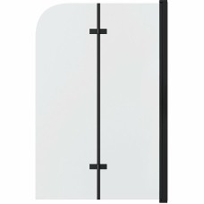 Шторка на ванну Grossman 110x150 GR-106110BLACK профиль Черный стекло прозрачное