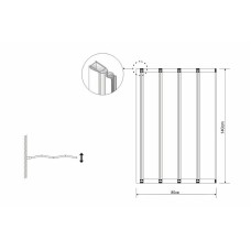 Шторка на ванну Grossman 80x140 GR-107 профиль Хром стекло прозрачное