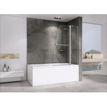 Шторка на ванну Abber Ewiges Wasser 100х140 AG50100 профиль Хром стекло прозрачное