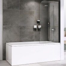 Шторка на ванну Abber Ewiges Wasser 100х140 AG52100B профиль Черный стекло прозрачное