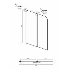 Шторка на ванну Ambassador Bath Screens 90х140 16041118 профиль Хром стекло прозрачное
