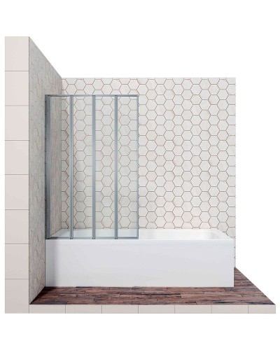 Шторка на ванну Ambassador Bath Screens 120х140 16041112 профиль Хром стекло прозрачное