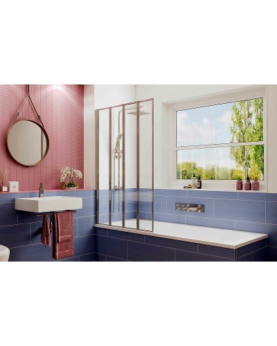 Шторка на ванну Ambassador Bath Screens 120х140 16041112 профиль Хром стекло прозрачное