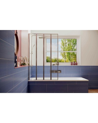 Шторка на ванну Ambassador Bath Screens 120х140 16041112 профиль Хром стекло прозрачное