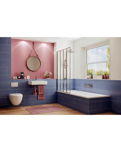 Шторка на ванну Ambassador Bath Screens 120х140 16041112 профиль Хром стекло прозрачное