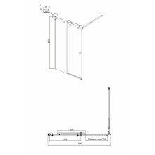 Шторка на ванну Ambassador Bath Screens 90х140 16041117 профиль Хром стекло прозрачное