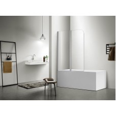 Шторка на ванну Aquatek 100х150 AQNFB6222-100 профиль Хром стекло прозрачное