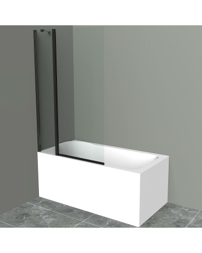 Шторка на ванну BelBagno Uno 100 UNO-V-11-100/150-C-NERO профиль Черный матовый стекло прозрачное