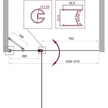 Шторка на ванну BelBagno Uno 100 UNO-V-11-100/150-C-NERO профиль Черный матовый стекло прозрачное