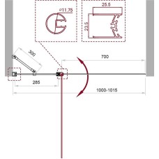 Шторка на ванну BelBagno Uno 100 UNO-V-11-100/150-C-NERO профиль Черный матовый стекло прозрачное