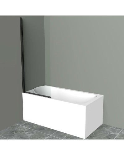 Шторка на ванну BelBagno Uno 90 UNO-V-1-90/150-C-NERO профиль Черный матовый стекло прозрачное