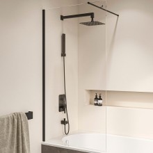 Шторка на ванну RGW Screens SC-050B 70x150 351105007-14 профиль Черный стекло прозрачное