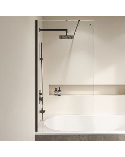 Шторка на ванну RGW Screens SC-050B 70x150 351105007-14 профиль Черный стекло прозрачное