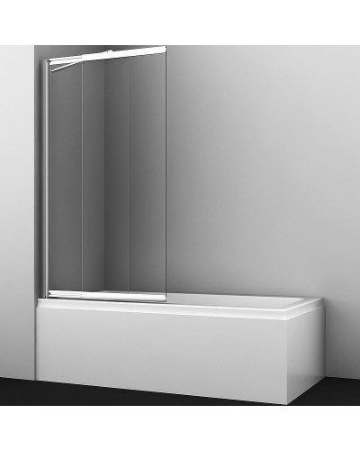 Шторка на ванну WasserKRAFT Main 100 41S02-100 Fixed профиль Хром стекло прозрачное