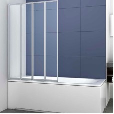 Шторка на ванну Vincea VSB-31100CL 100x140 профиль Хром стекло прозрачное