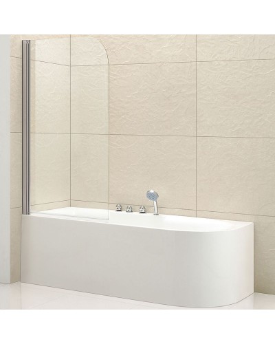 Шторка на ванну Cezares Eco 80 ECO-O-V-1-80/140-C-Cr профиль Хром стекло прозрачное