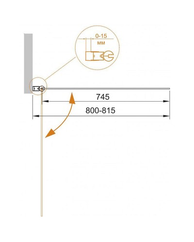 Шторка на ванну Cezares Eco 80 ECO-O-V-1-80/140-C-Cr профиль Хром стекло прозрачное