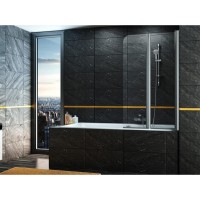 Шторка на ванну Excellent Fliper 80 KAAX.1309.800.PR Хром/Прозрачный