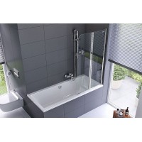 Шторка на ванну Excellent Fliper 80 KAAX.1309.800.PR Хром/Прозрачный