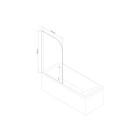 Шторка для ванны 80 см Royal Bath RBBV814 матовое