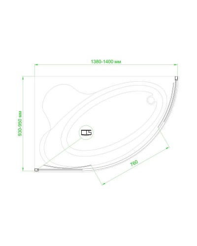 Шторка для ванны 140 см Royal Bath RB140ALP-T-CH прозрачное