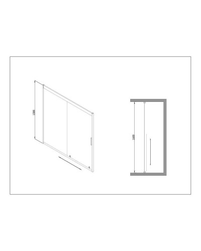 Шторка для ванны 150 см AM.PM Gem W90S-1501150MT прозрачное