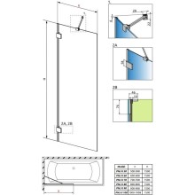 Шторка для ванны Radaway Essenza Pro PNJ II 70 прозрачное