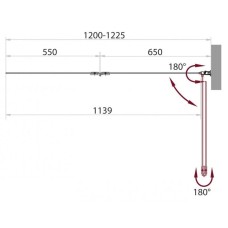 Шторка для ванны 120 см BelBagno Sela SELA-V-21-120/140-P-Cr-R текстурное стекло