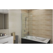 Шторка на ванну Bravat Alfa 70 BG070.5110A-1 профиль Хром стекло прозрачное