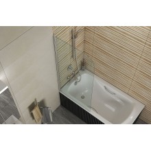 Шторка на ванну Bravat Alfa 70 BG070.5110A-1 профиль Хром стекло прозрачное