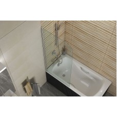 Шторка на ванну Bravat Alfa 70 BG070.5110A-1 профиль Хром стекло прозрачное